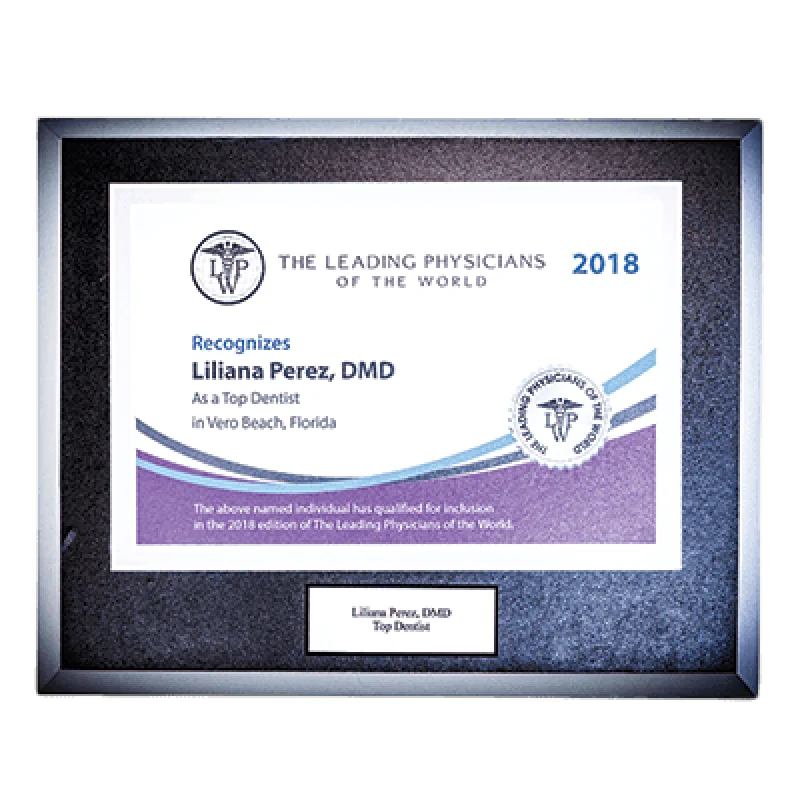 Leading Physicians of the World 2018 - Liliana Perez DMD - Pelican Dental Care Vero Beach