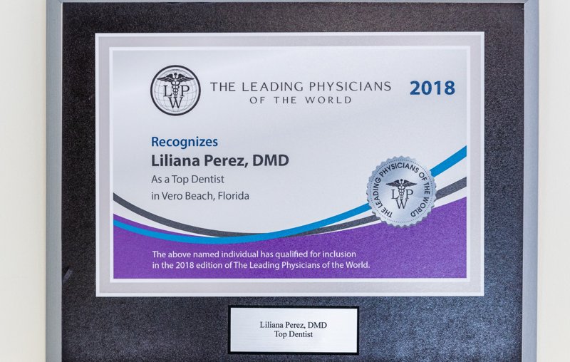 Leading Physicians of the World 2018 - Liliana Perez DMD - Pelican Dental Care Vero Beach