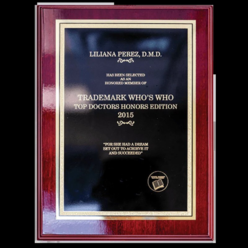 Trademark Who's Who Top Doctors Honors Edition 2015 - Liliana Perez DMD - Pelican Dental Care Vero Beach